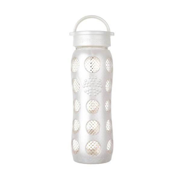 Lifefactory Glass Bottle Classic Cap 22oz/650ml Pearl Dot Premium