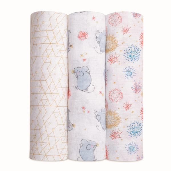 Aden + Anais Classic Swaddles Year of the Mouse 3 Pack