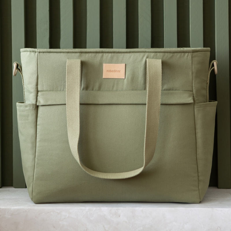 Nobodinoz-Baby-on-the-go-waterproof-changing-bag-olive-green-2