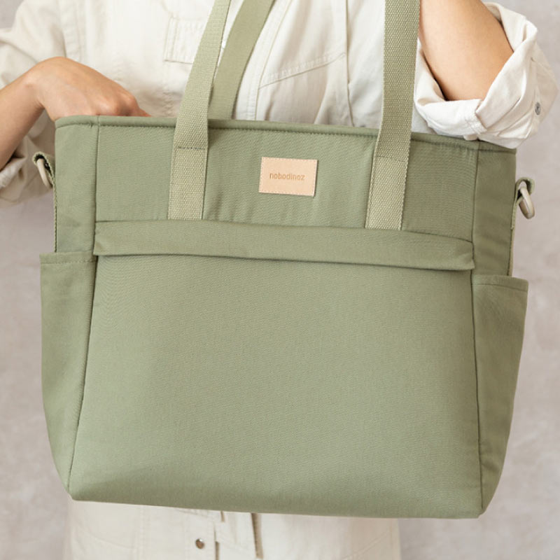 Nobodinoz-Baby-on-the-go-waterproof-changing-bag-olive-green-5