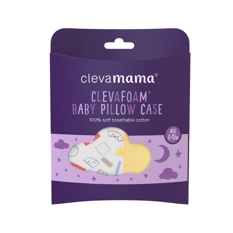 ClevaFoam-Baby-Pillow-Case---Grey-Yellow-1