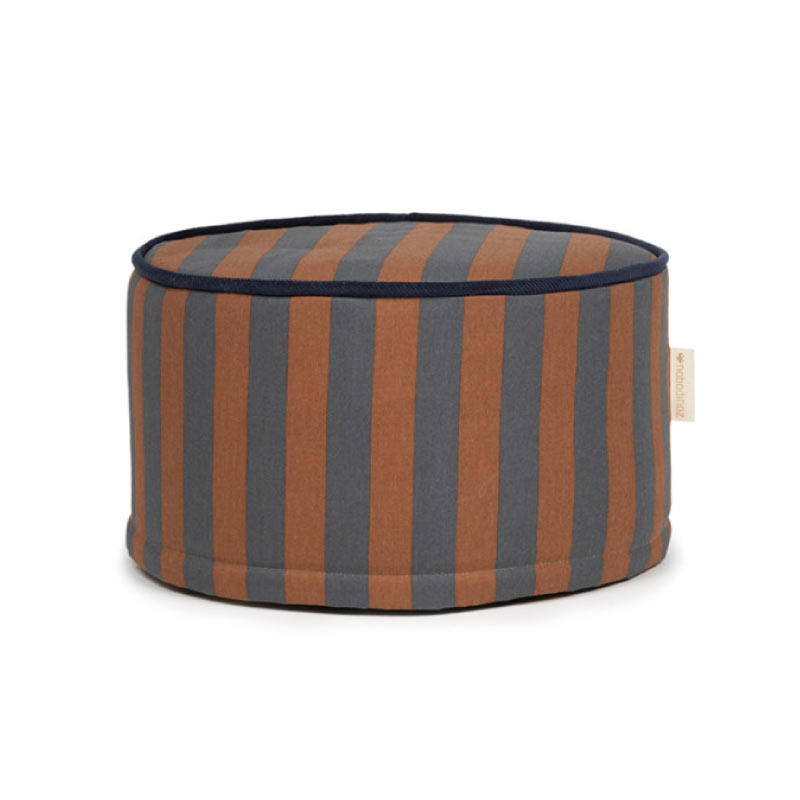 Nobodinoz-Majestic-round-stool-blue-brown-stripes-1