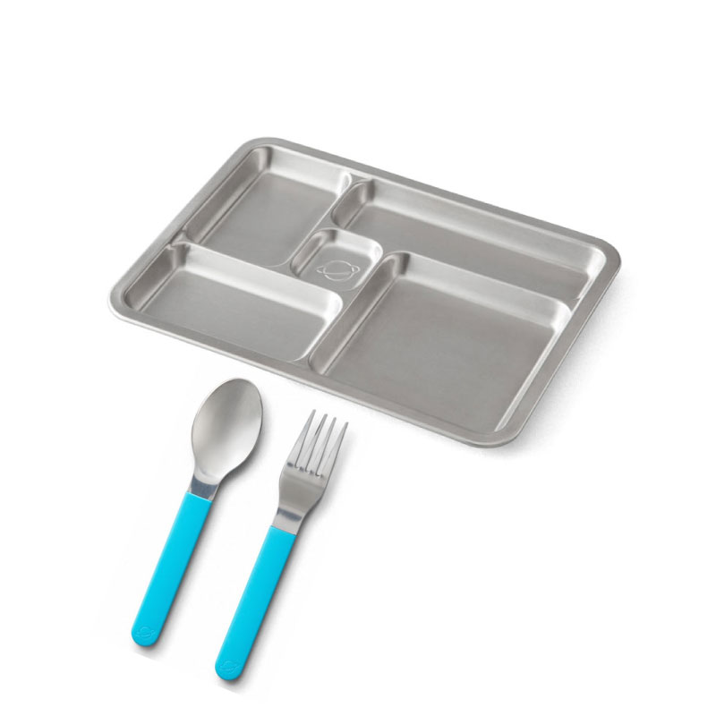 Planetbox-Rover-Stainless-Steel-Tray-with-magnetic-utensils-scuba-blue-set