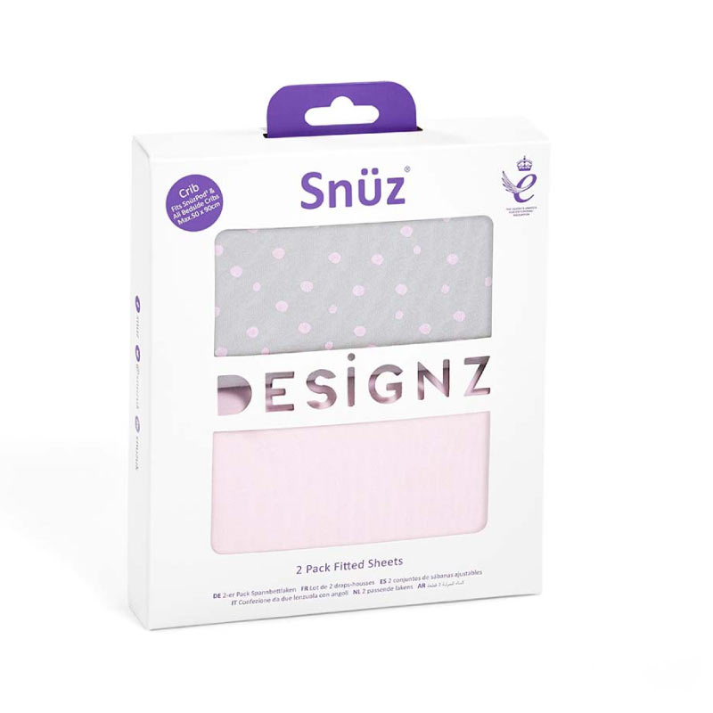 SnuzPod-Light-Jersey-Cotton-Crib-Fitted-Sheets-Rose-Spots