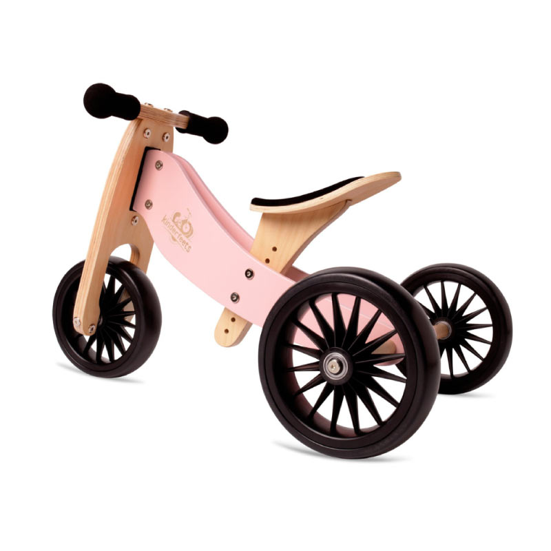 Kinderfeets-2-in-1-Tiny-Tot-PLUS-Tricycle-&-Balance-Bike-Rose